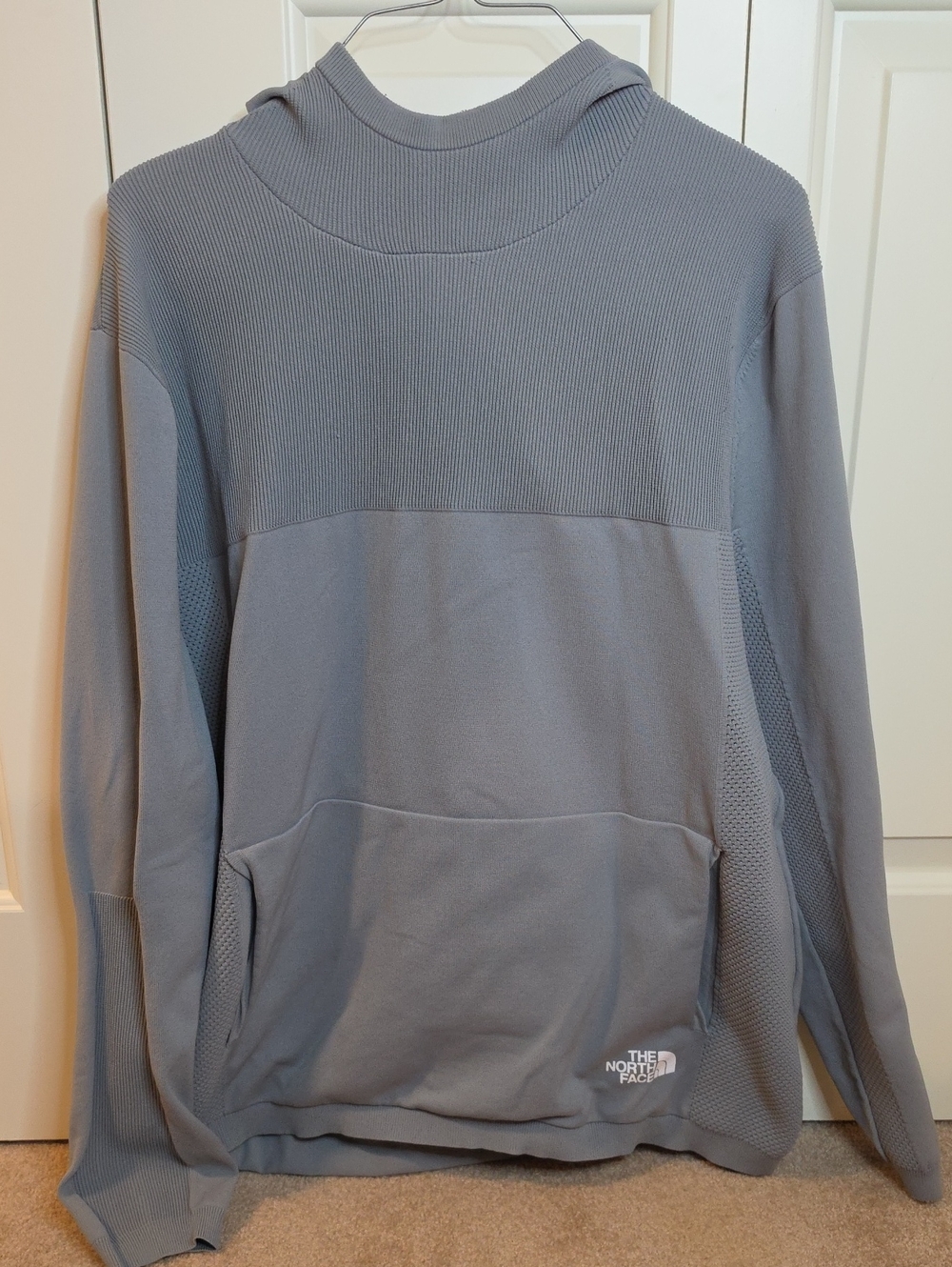 The North Face Men’s Light Gray Crewneck Pullover Hoodie